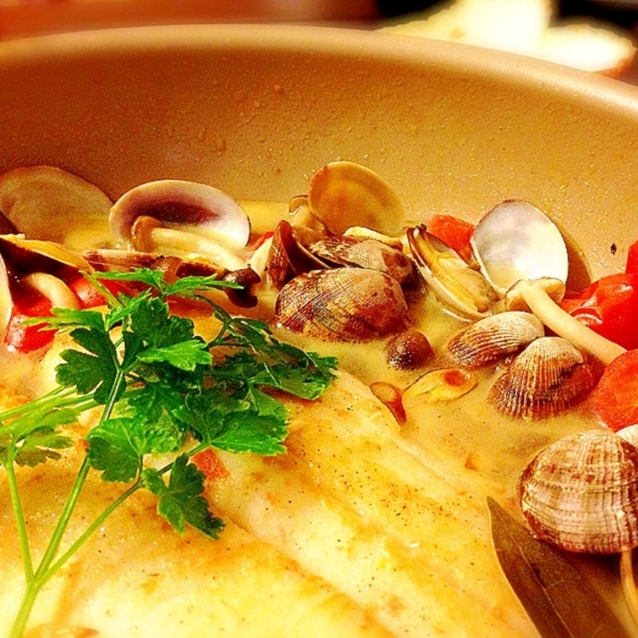 フライパンでアクアパッツァ シメのパスタのごちそう レシピ 作り方 By 姫子さん69 楽天レシピ フライパンでアクアパッツァ シメのパスタのごちそう レシピ 作り方 By 姫子さん69 楽天レシピ